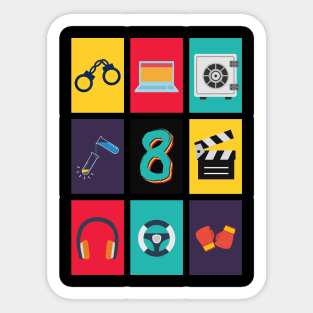 Sense8 Flat Icons Sticker